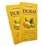 Dubai Chocolate with Kadaify, Pistachios and Edible Gold Dust! - 2 Chocolate Bars