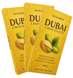 Dubai Chocolate with Kadaify, Pistachios and Edible Gold Dust! - 3 Chocolate Bars